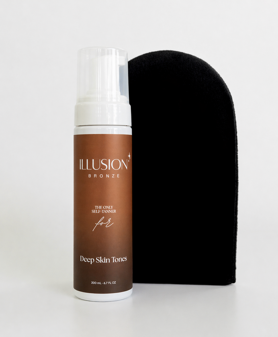 The Deep Skin Tone Self-Tanner + Application Mitt